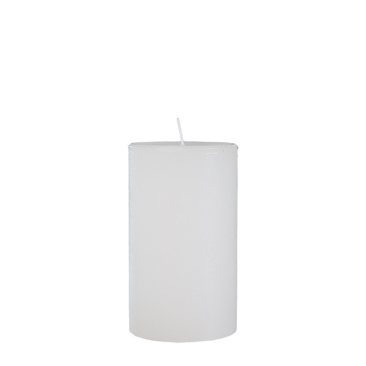 Pack of 2 self-extinguishing white candles d8 h20 cm