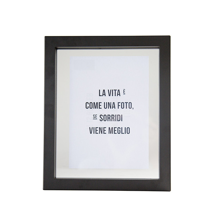 Glass/steel frame with interchangeable write 28.5 x 33 cm