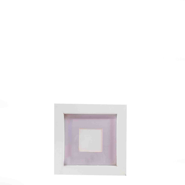 White/lilac passe-partout frame 15x15 cm