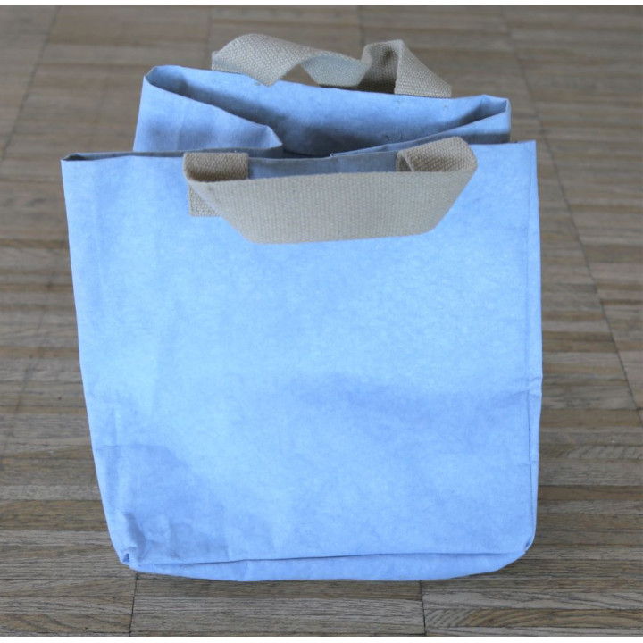Light blue cellulose fiber bag 30x30 h33 cm