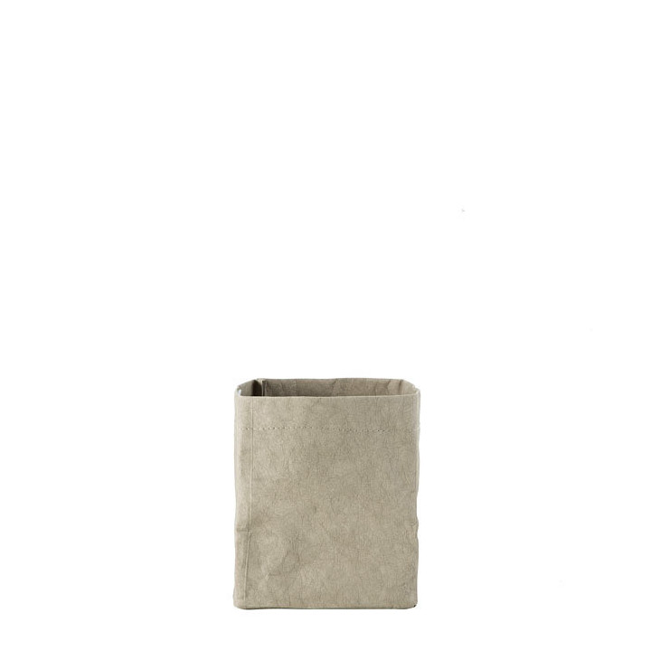 Cestino in fibra di cellulosa lino 12 x 12 h15 cm