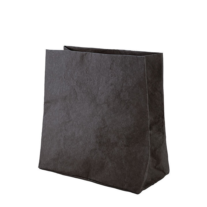 Panier a linge noir en fibre de cellulose 58 x 28 h58 cm