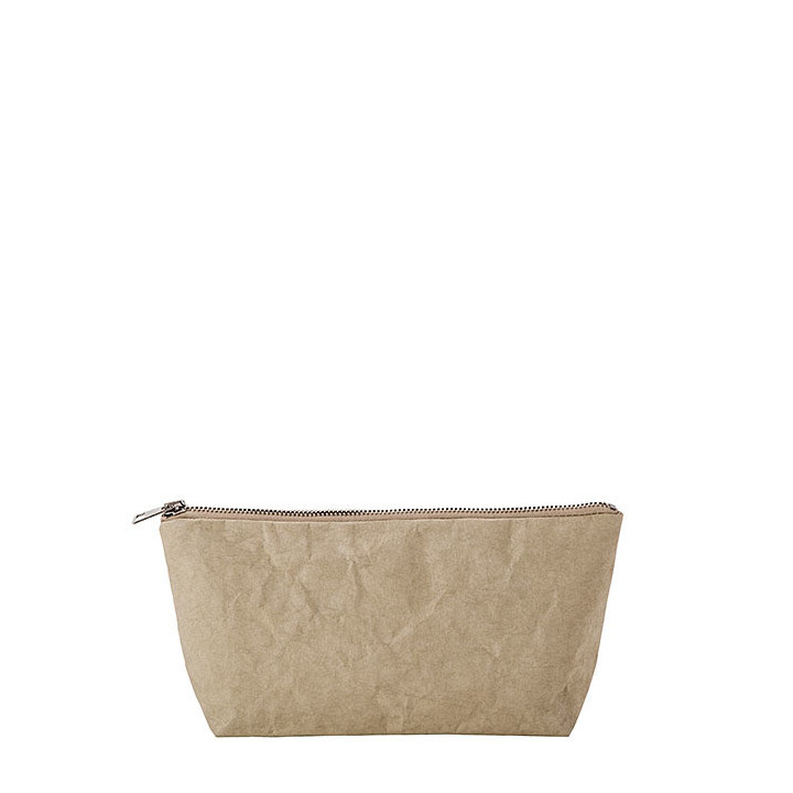 Pochette con zip in fibra di cellulosa lino 8 x 34 h16 cm