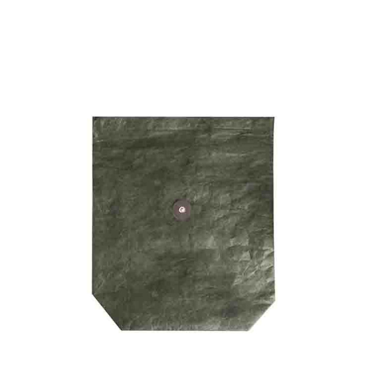Green thermic bag with button 11x22 h40 cm