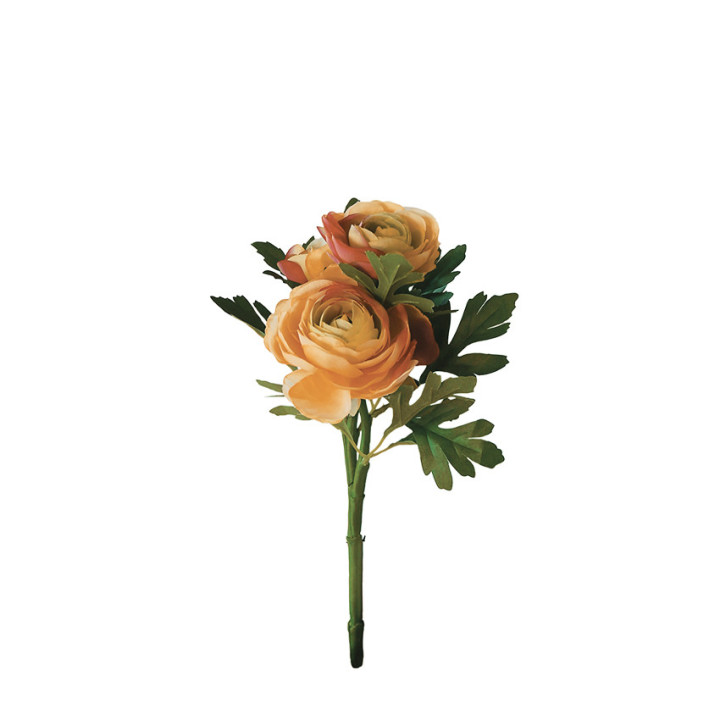 Renoncule artificiel coul. orange 3 branches h35cm
