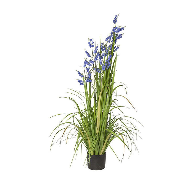 Light blue bluebells vase h122 cm