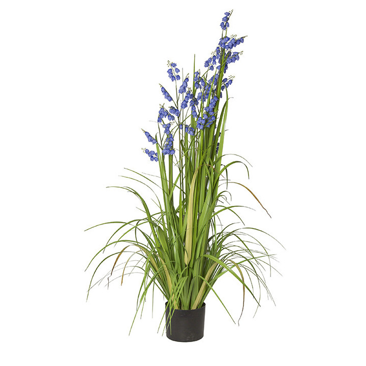 Light blue bluebells vase h122 cm