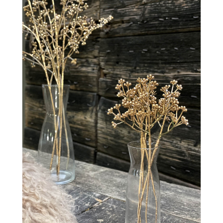 Small branch of artificial golden berries h30 cm