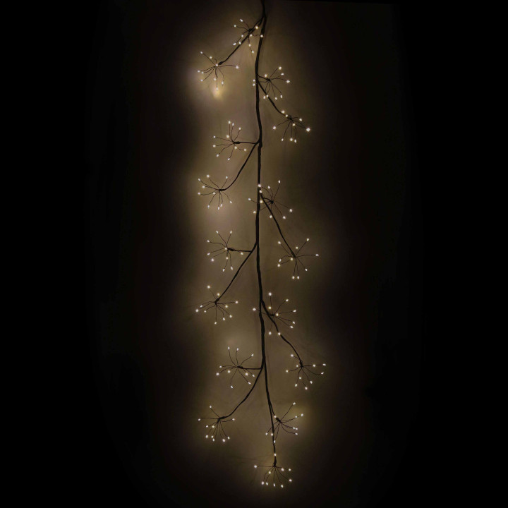 Black branch of shower heads 160 led internal/external 120 cm