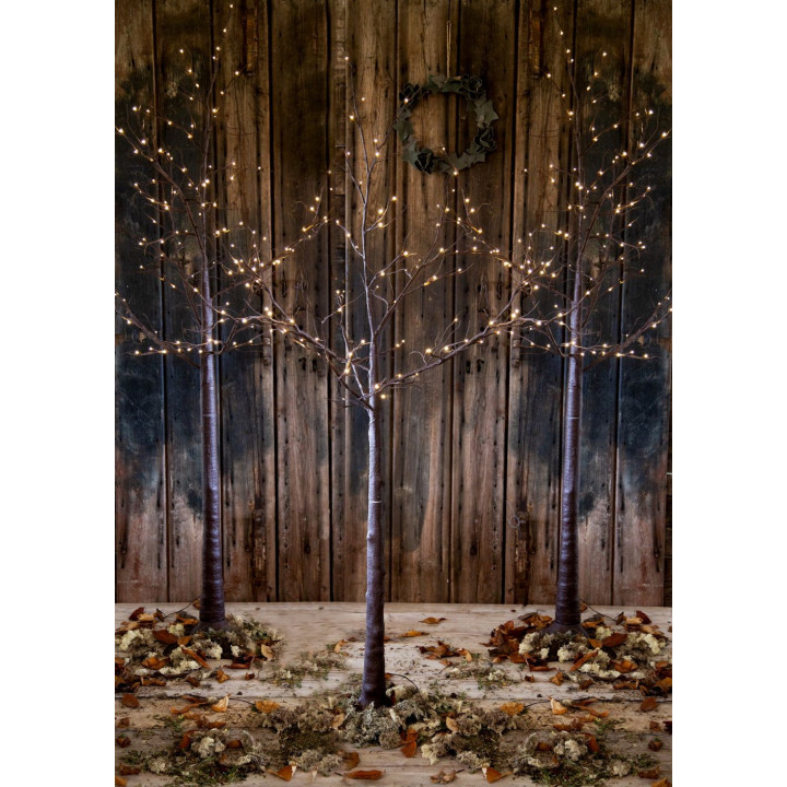120 led light brown tree with jute sack and plug suitable for outdoor use h210 cm