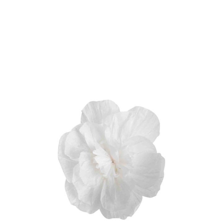 Fiore di carta bianca riciclata handmade d11 cm