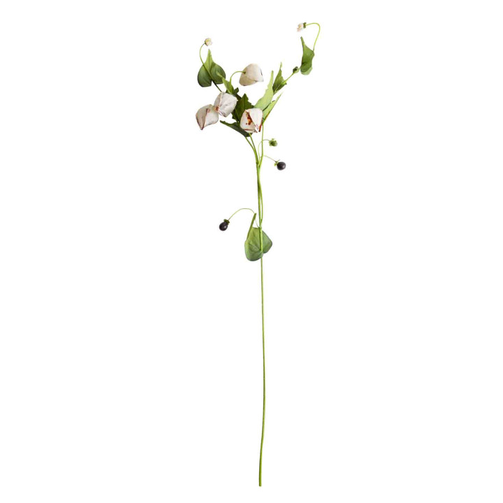 Artificial white phisalis flower h68 cm