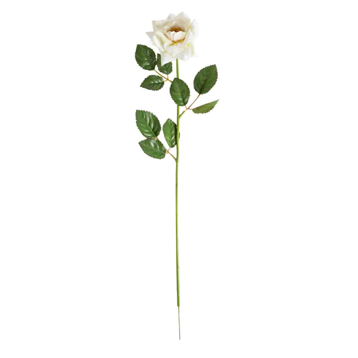 Rose artificielle couleur creme h62cm