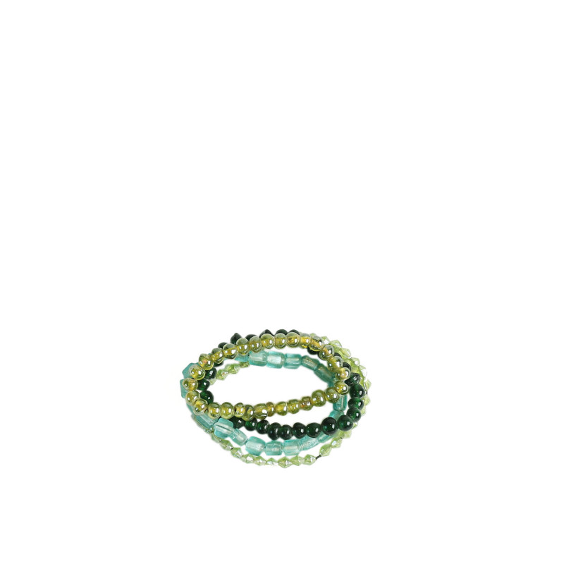 Napkin holder made of 4 different green pearl cords d4.5 cm