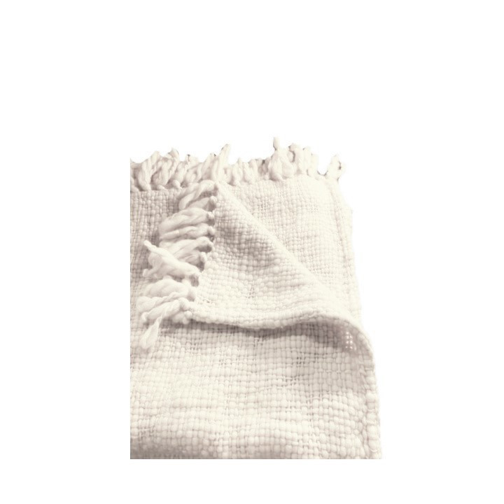 Coperta frange mohair offwhite 130x170 cm