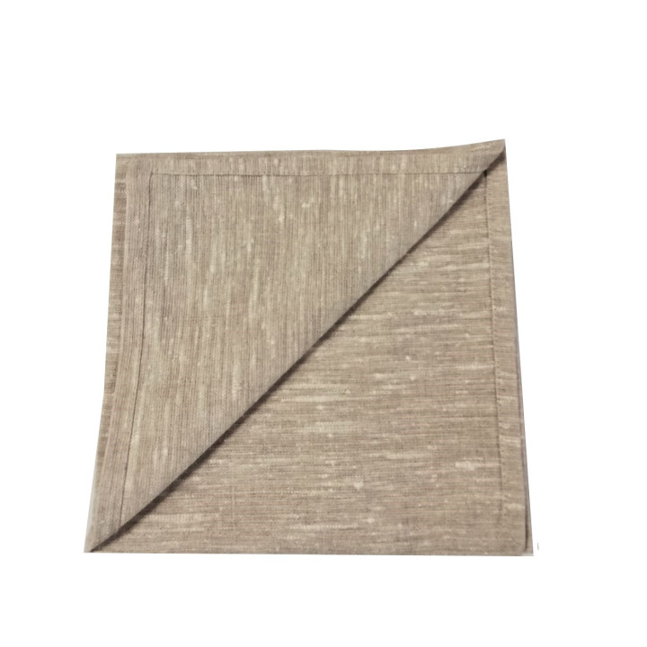 Serviette lin/coton couleur putty 45x45 cm