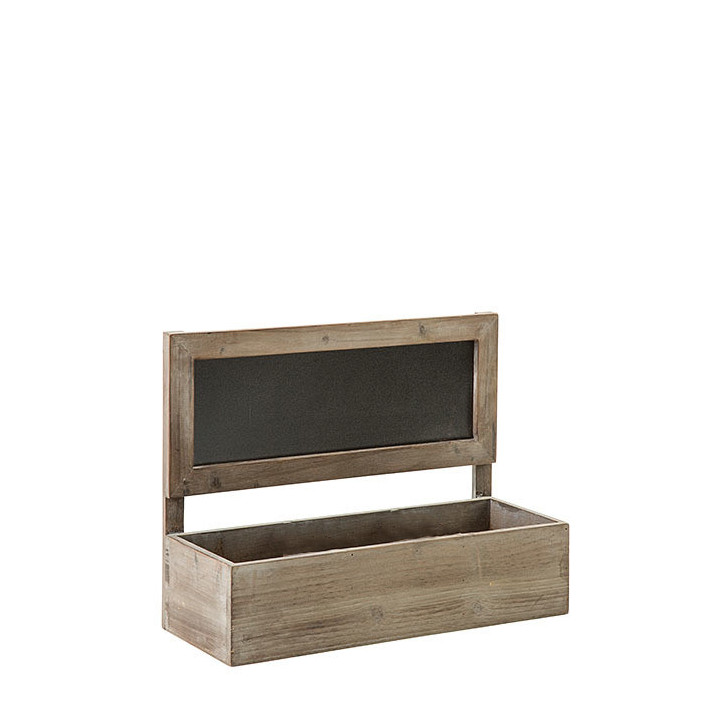 Cassetta in legno con lavagna 36 x 13 h27 cm