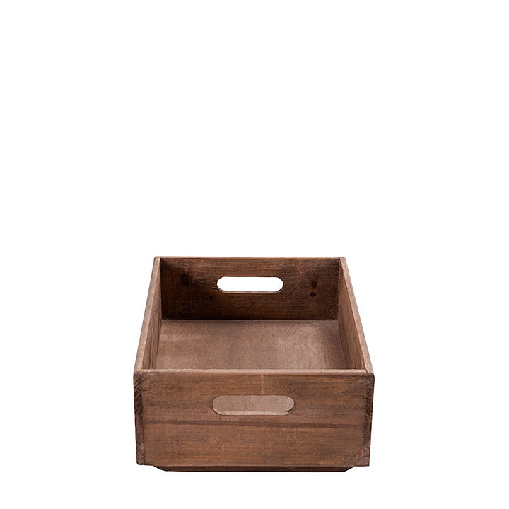 Cassetta impilabile in legno 28 x 38 h13 cm