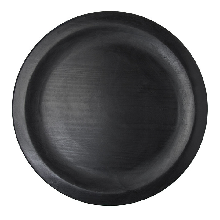 Plat en bois noir