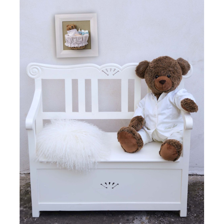 Cadre nounours dans un berceau h27 cm