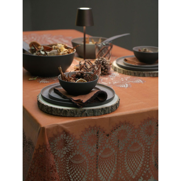 Brown melamine and bamboo fiber bowl d23 h9 cm