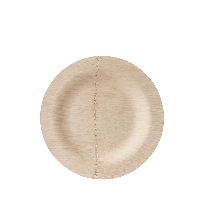 Disposable bamboo plate natural color d28 cm