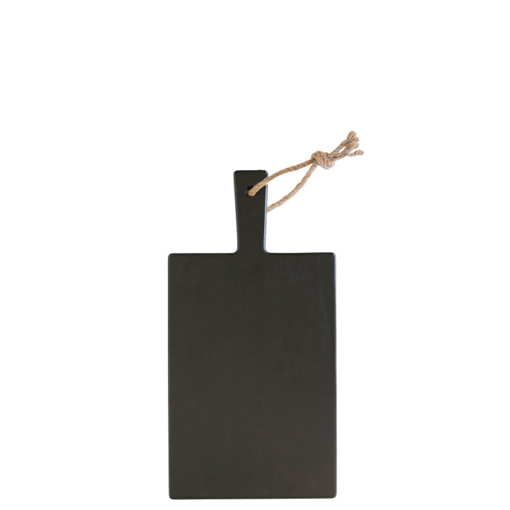 Decorative black wooden cutting board natural lanyard 14 x 21 cm