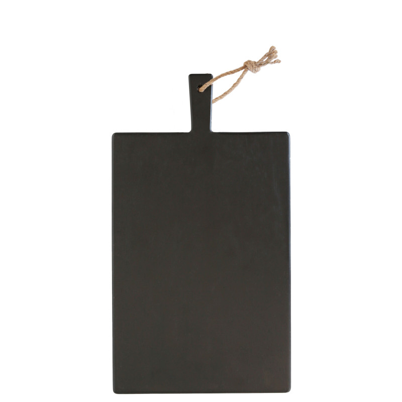 Tagliere legno nero corda naturale (mis.4) 34 x 52 cm