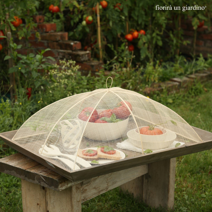 Maxi couvre-plat en filet d'abaca 48 x 66 h25 cm