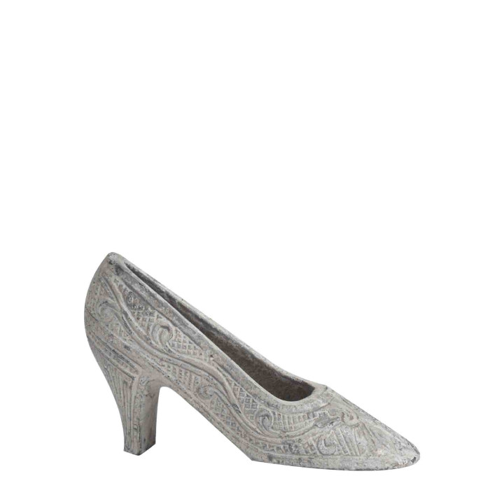 Chaussure avec talon en fonte grise