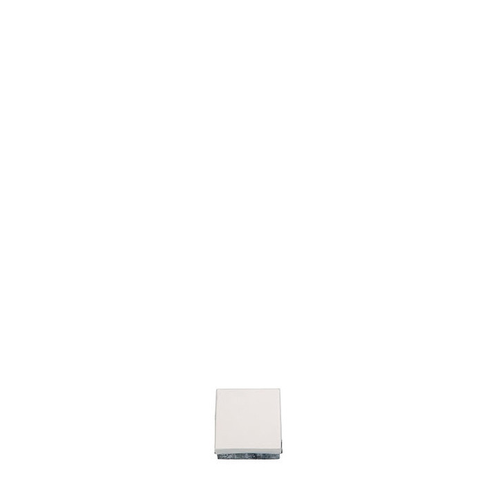 Boite blanche en fer-blanc 6 x 6 h2 cm