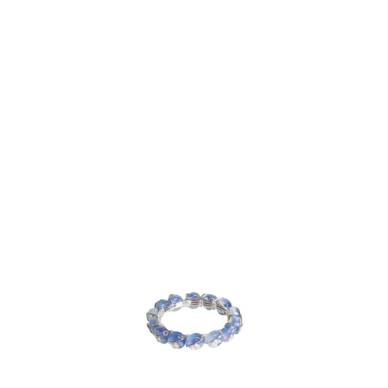 Rond de serviette en metal bleu d5.5 cm