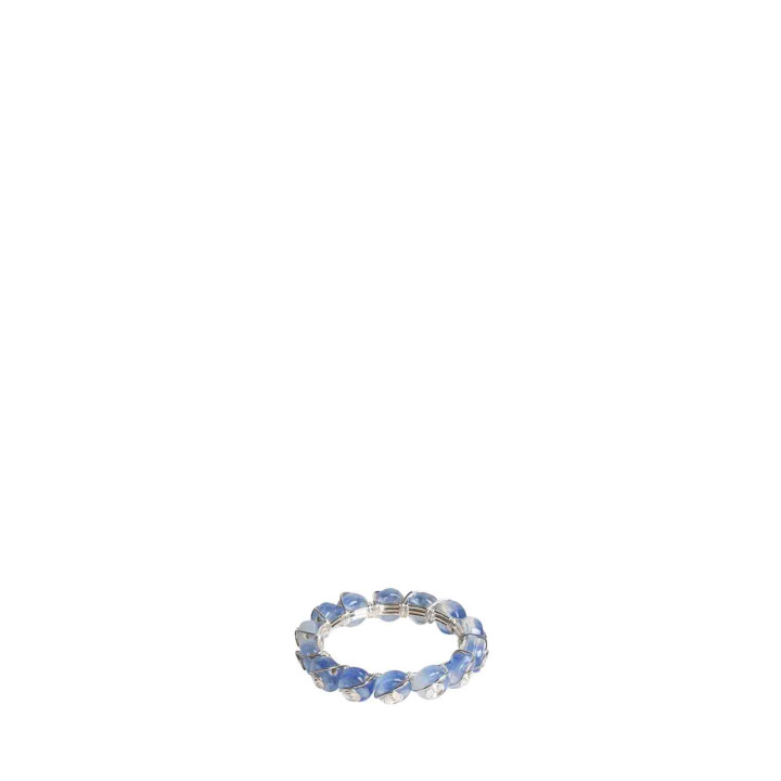 Rond de serviette en metal bleu d5.5 cm