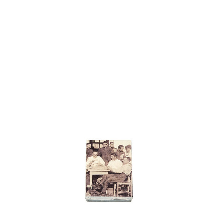 Tin box for playing cards and men picture 9.5 x 14 h2.5 cm