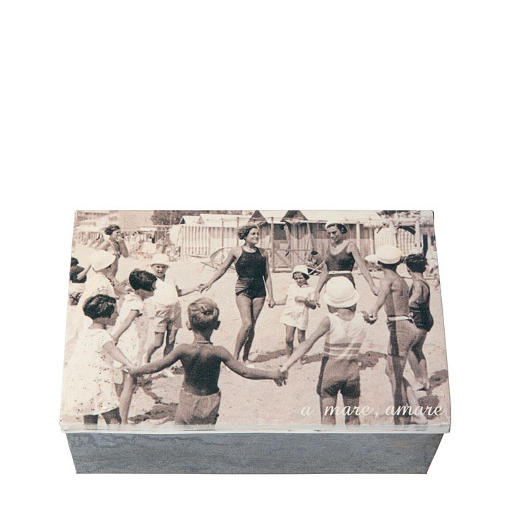 Vintage tin box "amare amare" 32x21 h12 cm