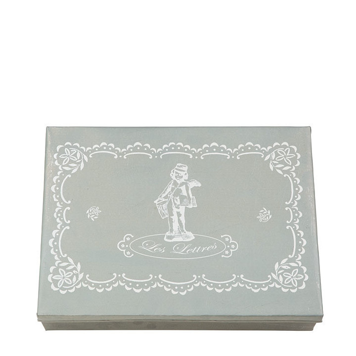 Tin light box with inscription les lettres 24 x 32 x 7 cm