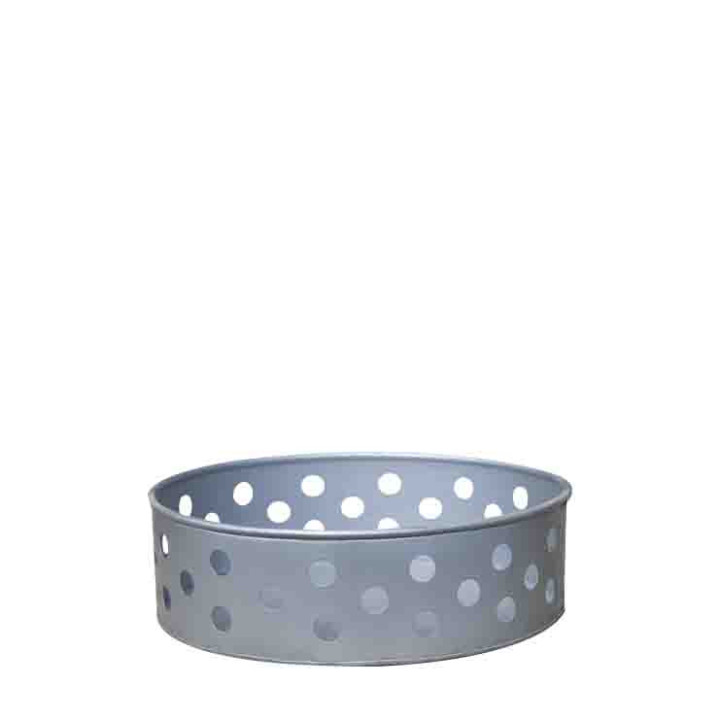 Shabby zinc tray with holes d25 cm