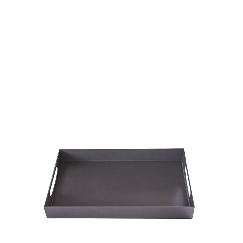 Vassoio in alluminio scuro 25 x 40 h5.4 cm