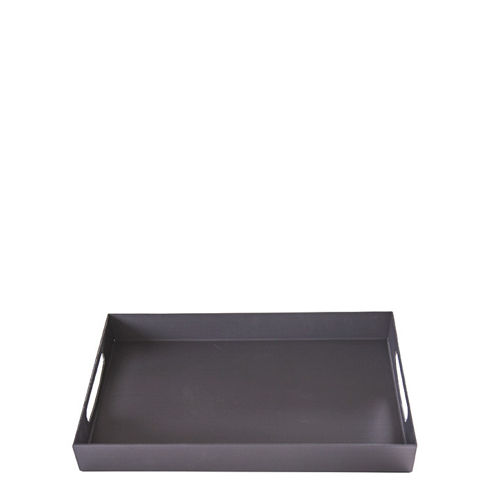 Vassoio in alluminio scuro 25 x 40 h5.4 cm