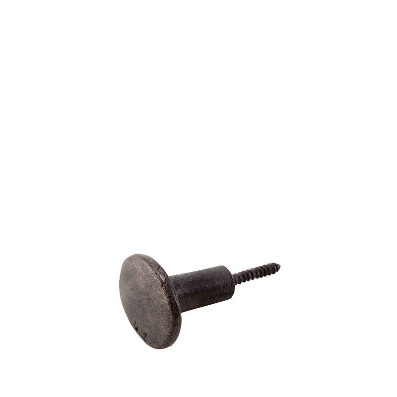 Small dark metal screw 2.5 x 3 cm