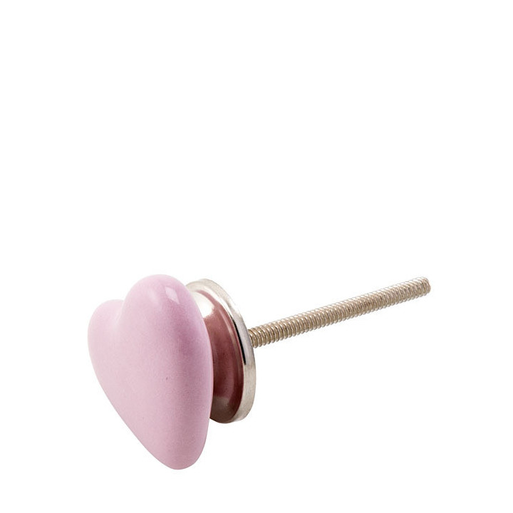 Pink heart-shaped screw 4 x 4 cm