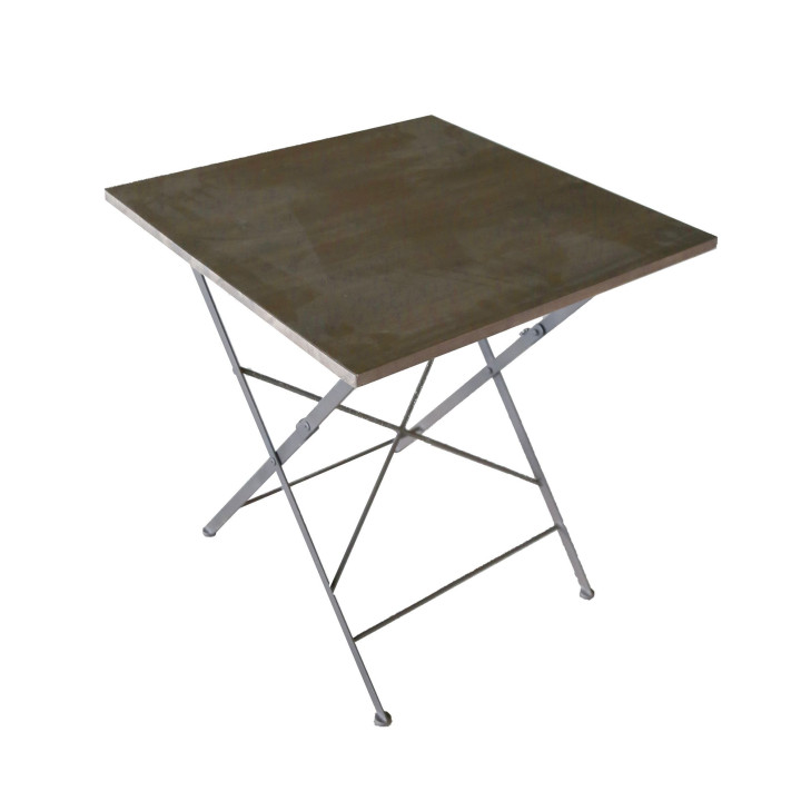 Nouvelle table bistrot pliable en bois et fer