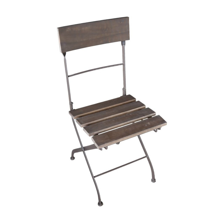 Nouvelle chaise pliable en bois et fer 42x52 h90 cm