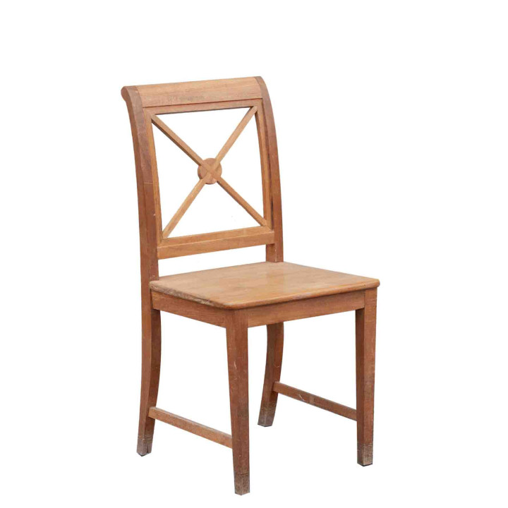 Sedia teak con seduta intera da esterno h95 cm