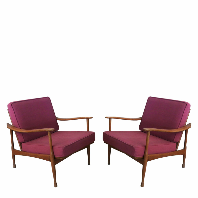 Coppia poltrone ciclamino h80 x 75 cm h80 cm