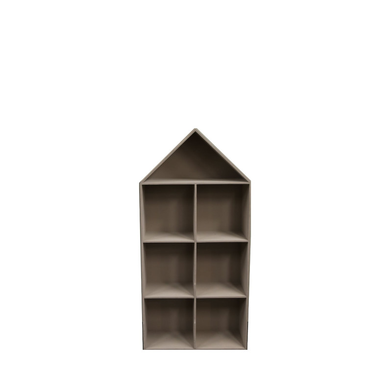 Scaffale in legno 7 scomparti 70 x 25 h155 cm