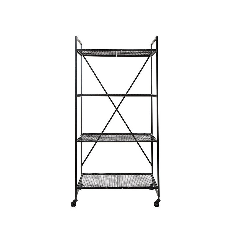 Structure chariot en fer avec 4 etageres  54 x 79 h155 cm