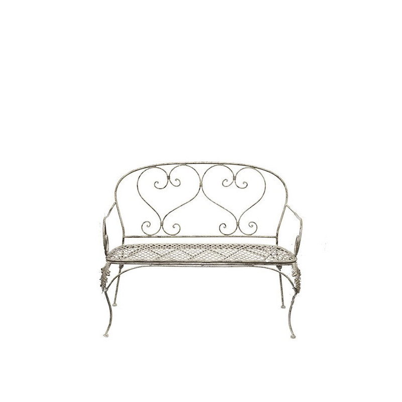 Panca outdoor ferro grigio antichizzato 43 x 106 h93 cm