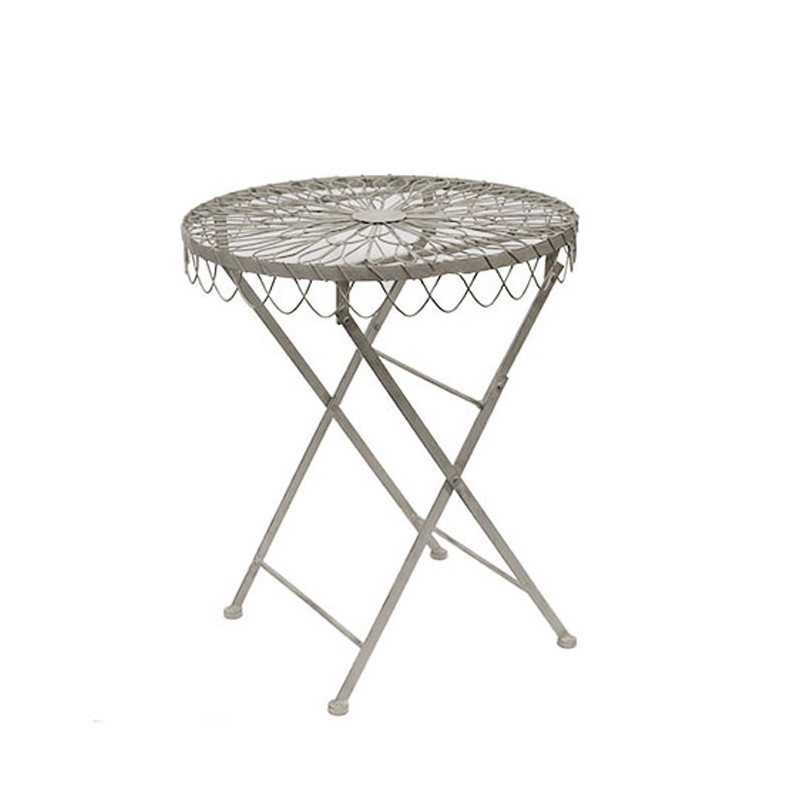 Tavolo outdoor ferro grigio antichizzato d60 h70.5 cm