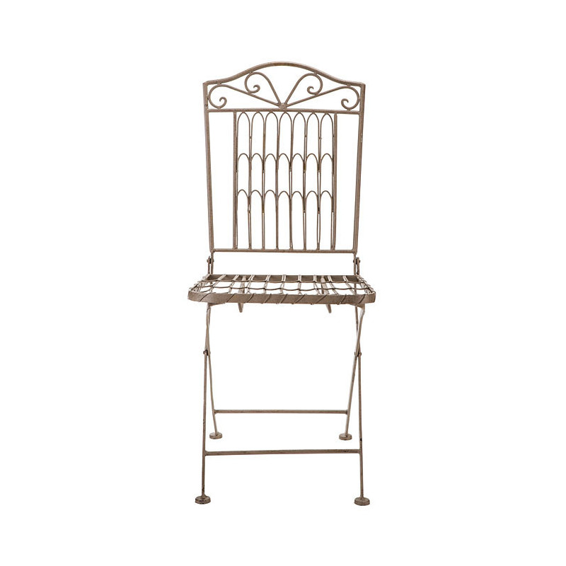Sedia outdoor ferro grigio antichizzato h96 cm